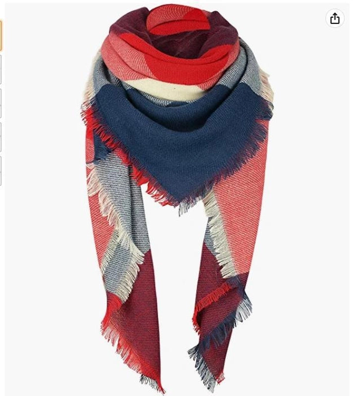 Autumn And Winter Plaid Square Extensive Warm Cashmere Scarf Women's Scarf