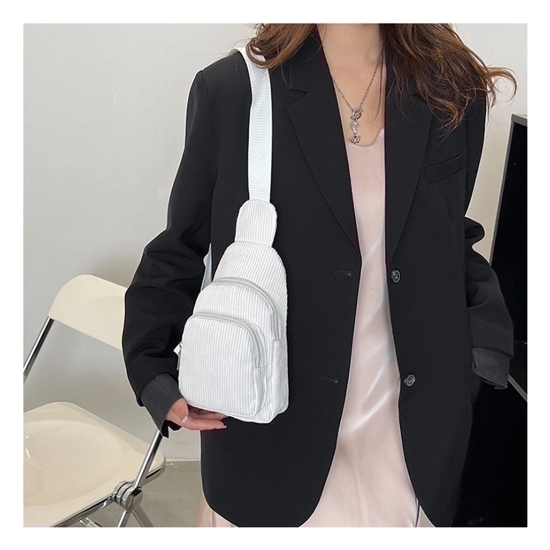 Women's Basic Solid Color Plush Waist Bags