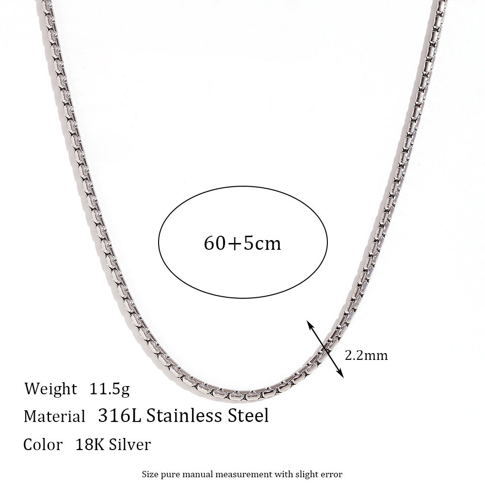 Minimalist Stripe Geometric Stainless Steel Electroplating Necklaces