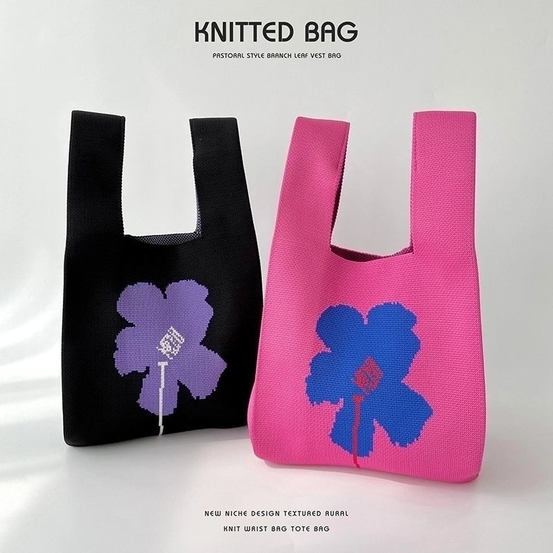 Women's Medium Polyester Flower Beach Open Handbag