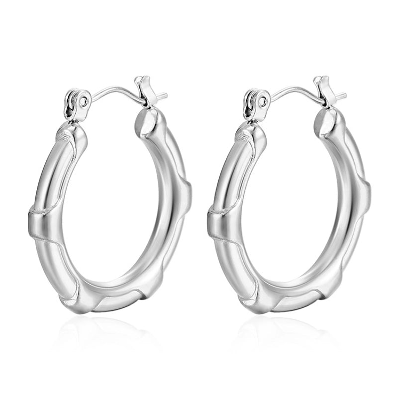 1 Pair Minimalist Classic Style Solid Color Plating 201 Stainless Steel 18K Gold Plated Earrings