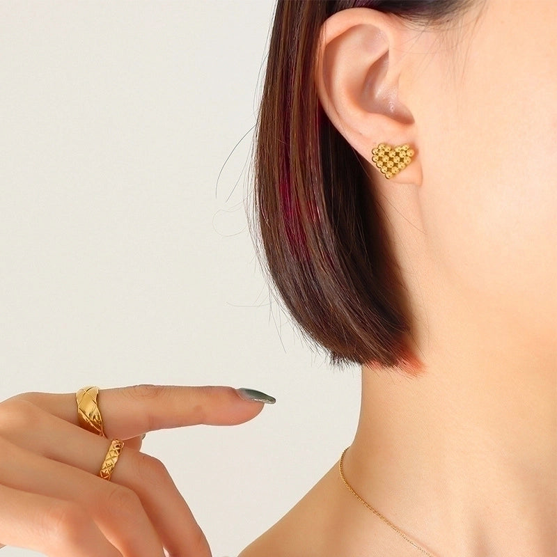 Fashion 304 Stainless Steel No Inlaid 18K Gold Plated