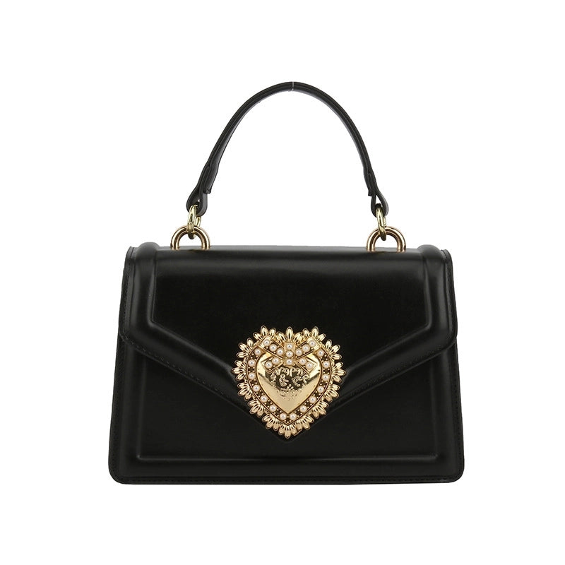 Women's Small All Seasons Pu Leather Solid Color Classic Style Square Magnetic Buckle Handbag