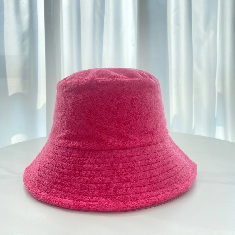 Women's Minimalist Solid Color Flat Eaves Bucket Hat