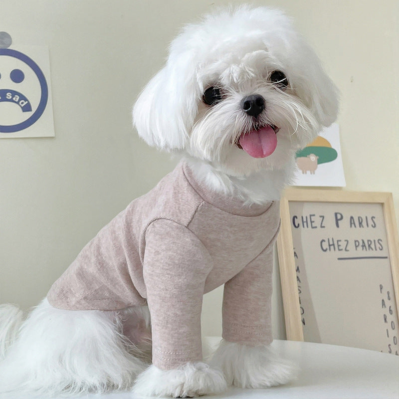 Cotton Solid Color Dog Cat Bottoming Shirt