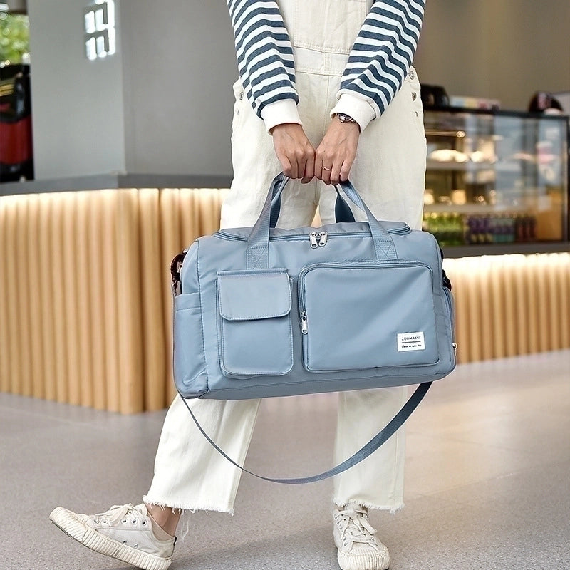 Unisex Fashion Solid Color Nylon Waterproof Duffel Bags