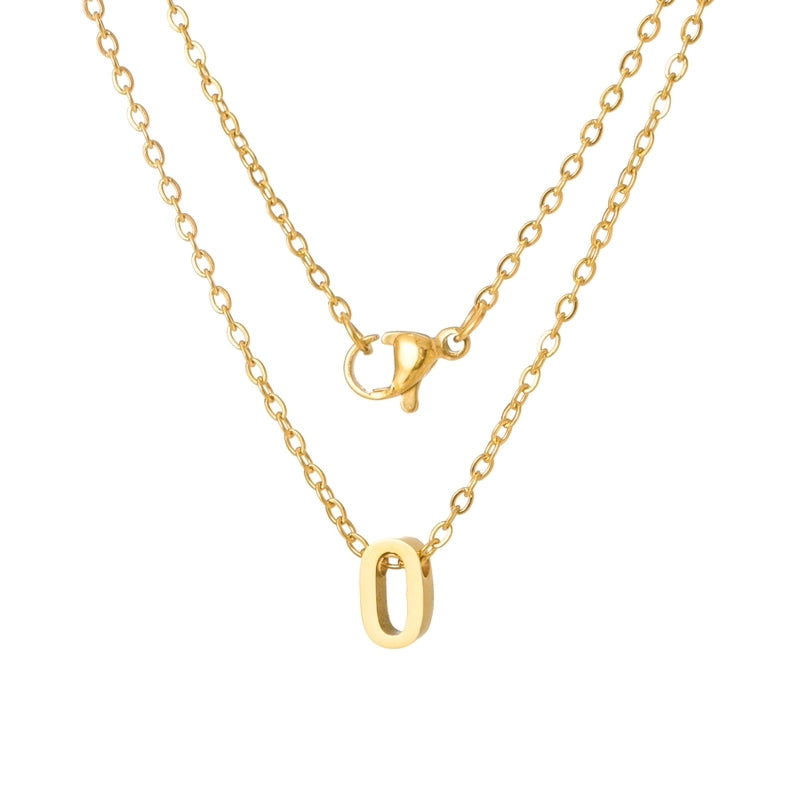 Titanium Steel Minimalist Plating Letter None Necklace