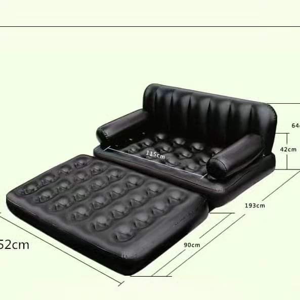 5 in 1 2 seater Inflatable Pullout Sofa Plus Free Pump