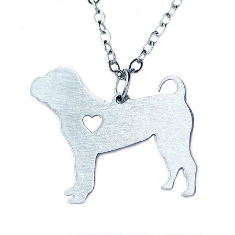 304 Stainless Steel Cute Slice Polishing Animal Dog Necklace Titanium Steel Necklace