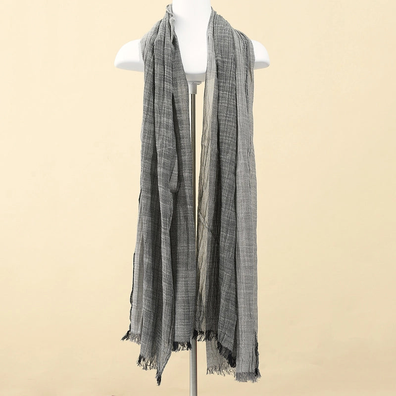 Men's Scarf Spring. Autumn And Winter Scarf Color Matching Yarn-dyed Thin Casual Men's Scarf