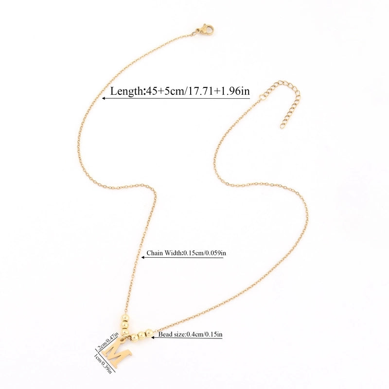 Elegant Minimalist Classic Style Letter 201 Stainless Steel 304 Stainless Steel Pendant Necklace