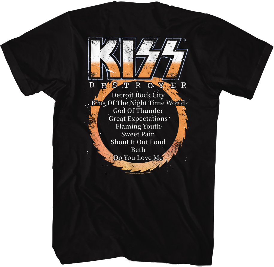 Retro Destroyer Front & Back KISS T-Shirt