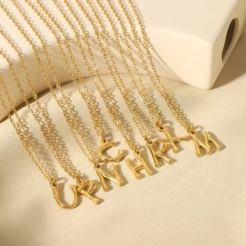 304 Stainless Steel 18K Gold Plated Minimalist Plating Letter Sweater Chain