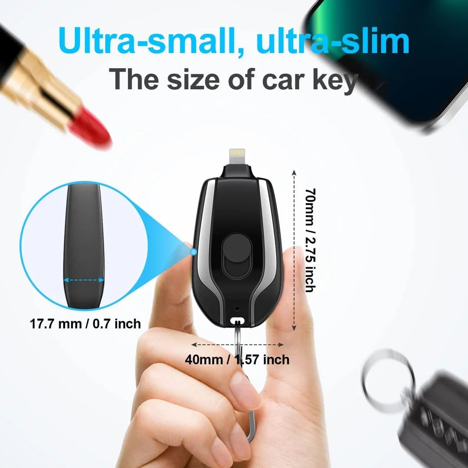 Mini Power Bank Keychain