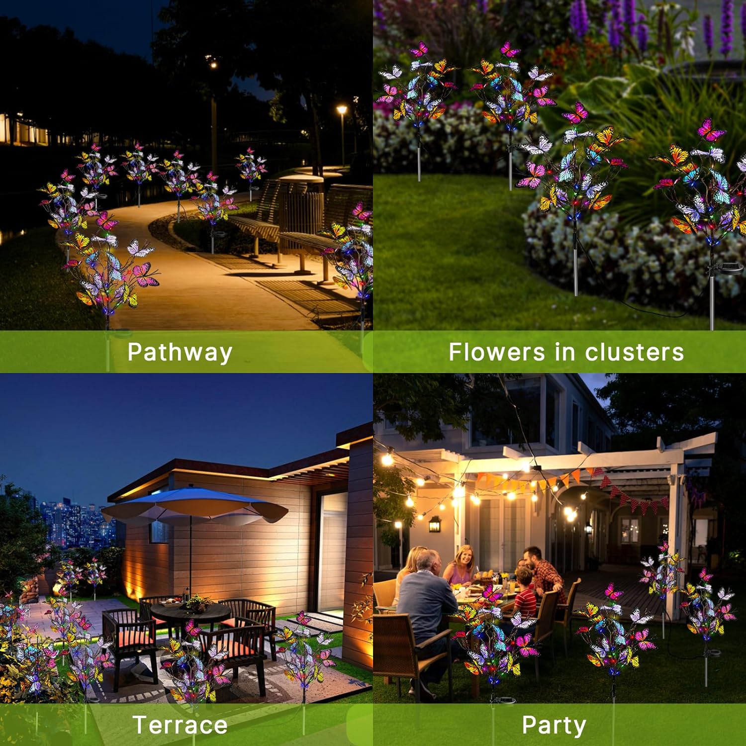 🙌LAST DAY 49% Off😍Solar Outdoor Butterfly Lights🦋💐