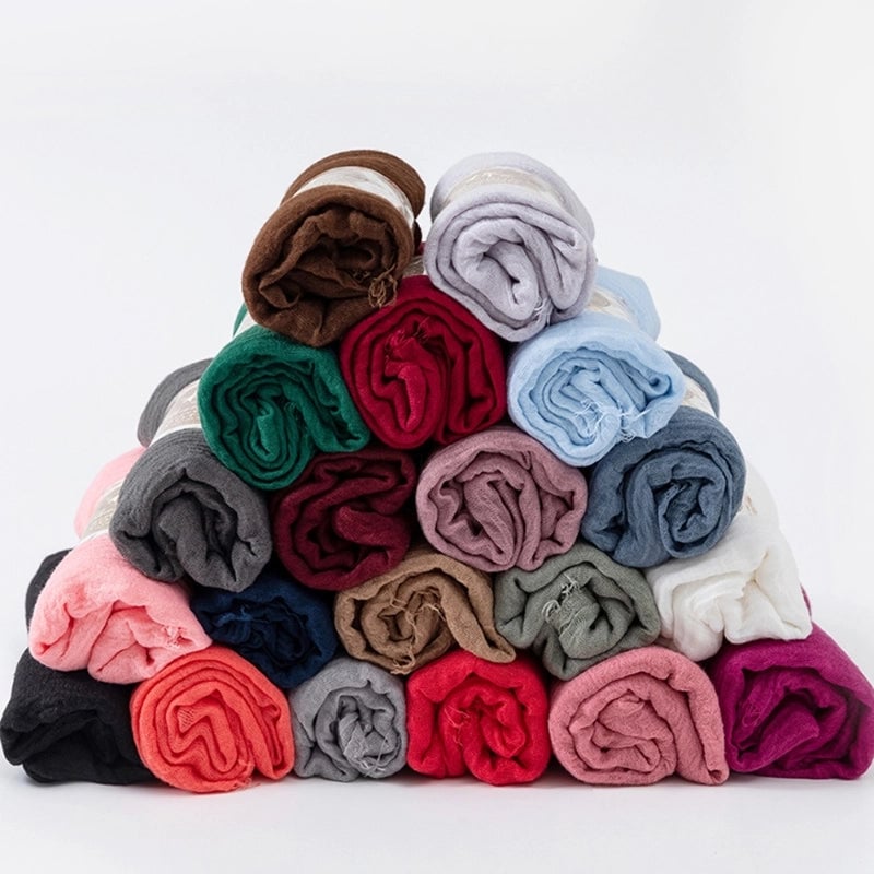 Women's Elegant Minimalist Solid Color Cotton Shawl