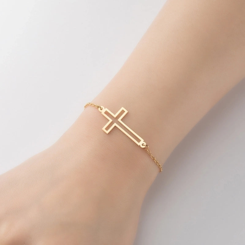 Minimalist Geometric Titanium Steel Bracelets Plating No Inlaid Stainless Steel Bracelets