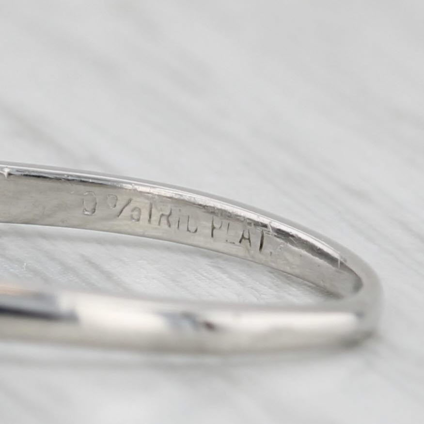 0.12ctw Diamond Wedding Band Platinum Size 5.75 Stackable Ring