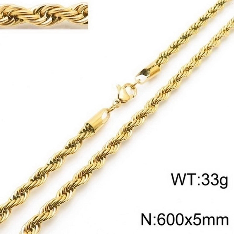 Minimalist Twist 201 Stainless Steel Plating Stainless Steel Necklaces