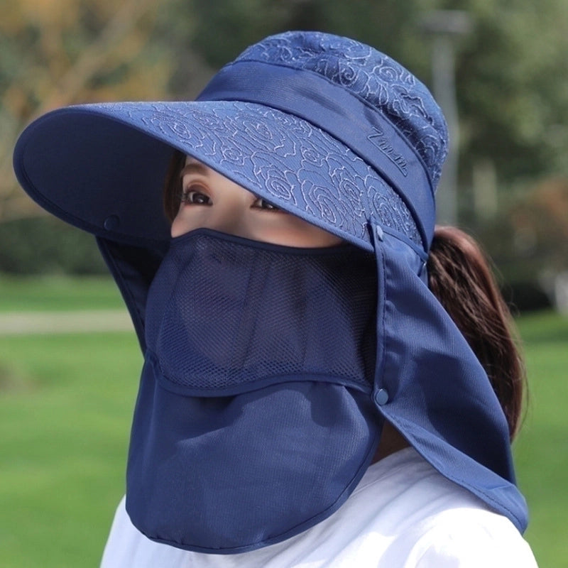 Women's Minimalist Solid Color Big Eaves Sun Hat