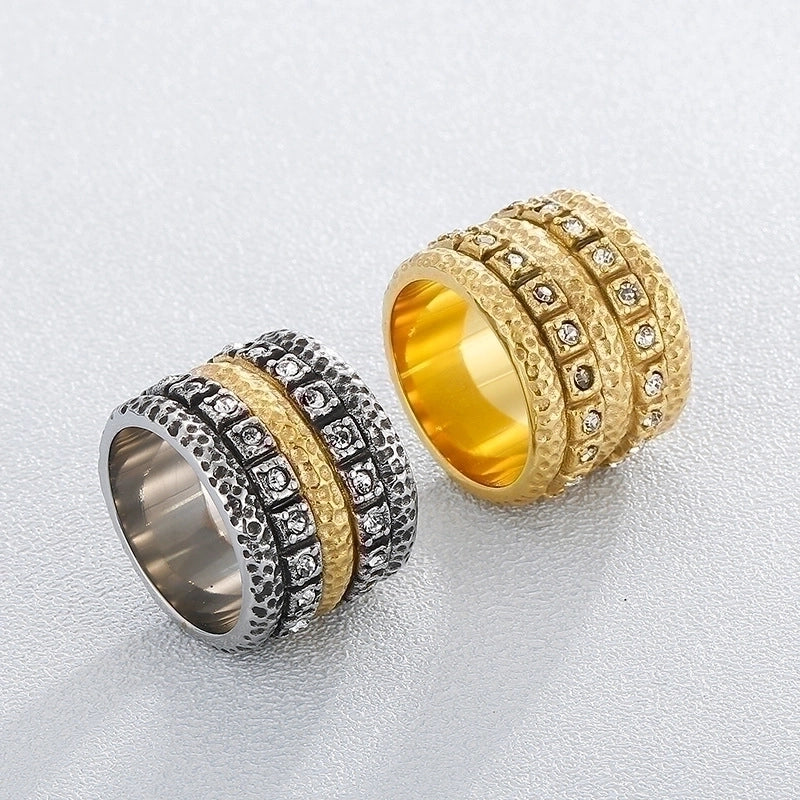 Titanium Steel 18K Gold Plated Fashion Plating Geometric