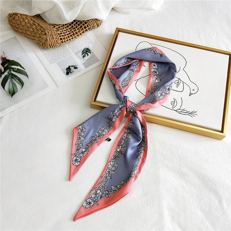Unisex Sweet Polka Dots Polyester Printing Silk Scarves