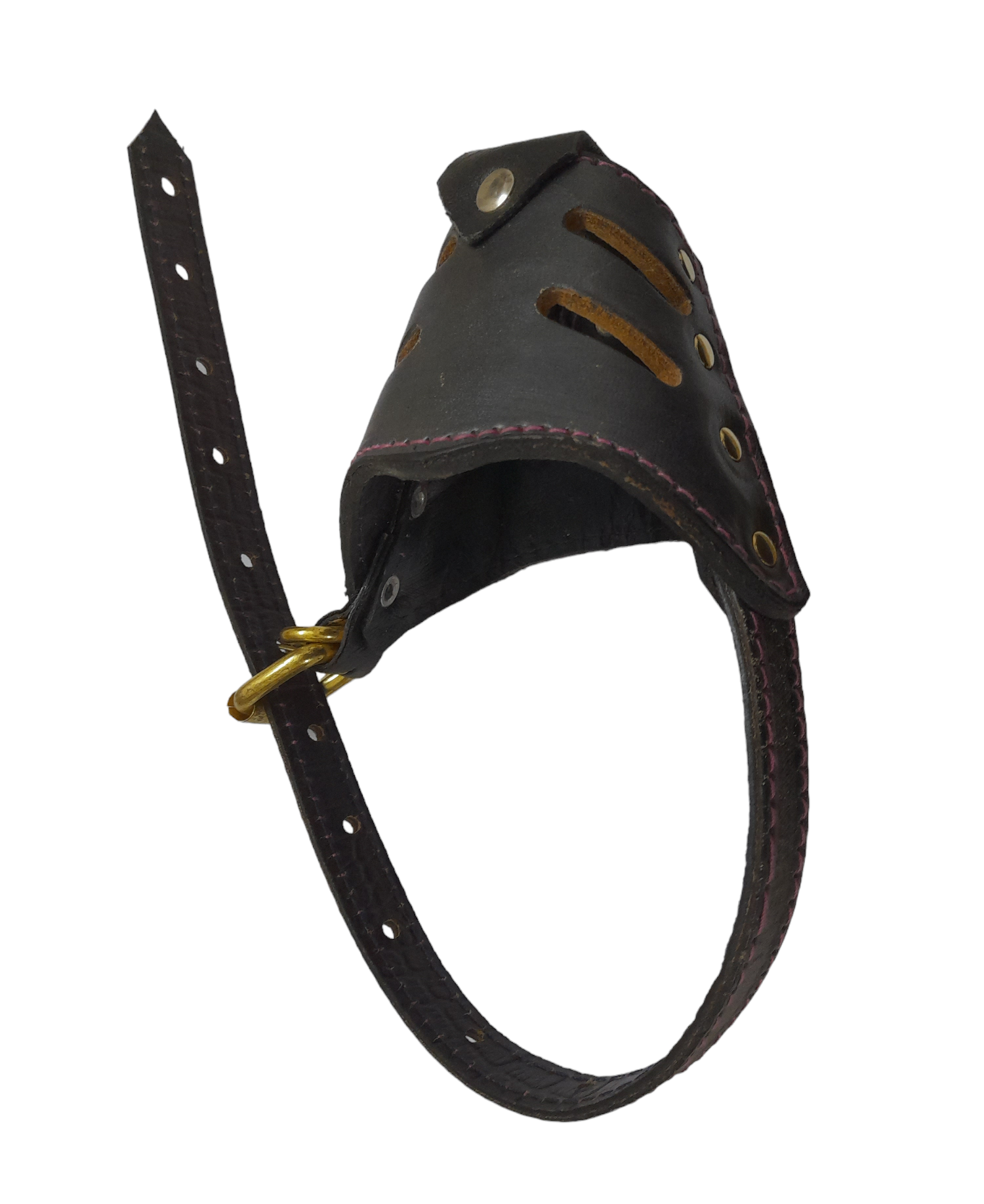 Small size leather dog muzzle