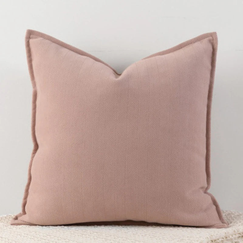 Alden Thickened Solid Cushion Cover - Dark Grey