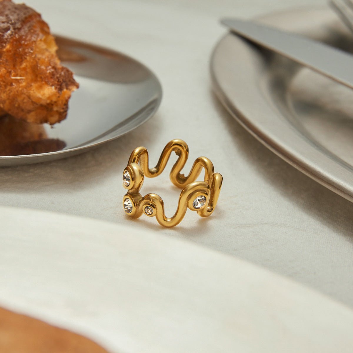 Zircon Ring Titanium Steel Jewelry Stainless Steel Rings