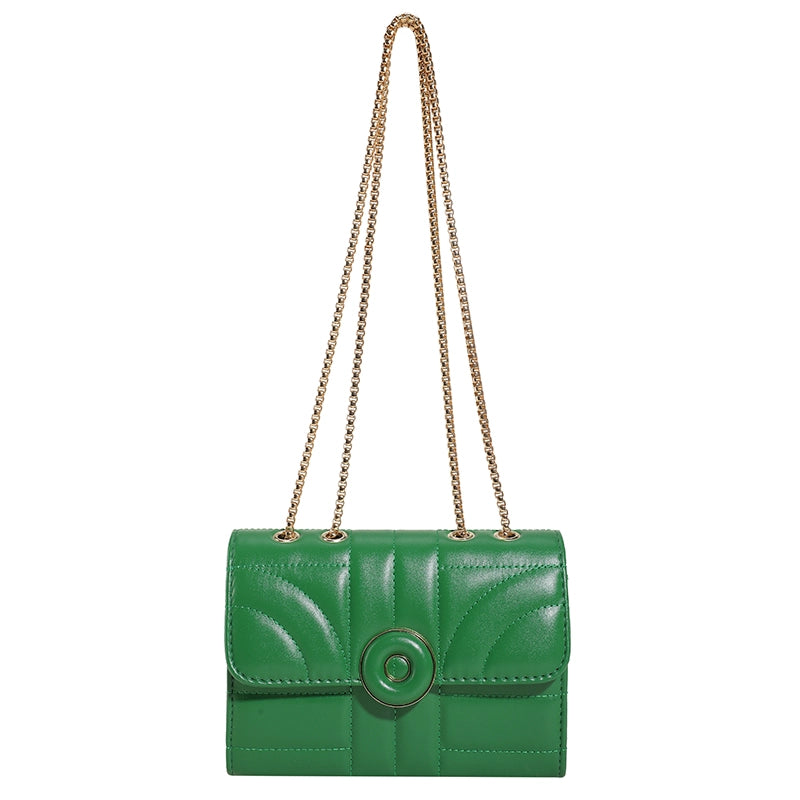 Women's Pu Leather Solid Color Elegant Square Magnetic Buckle Shoulder Bag Crossbody Bag