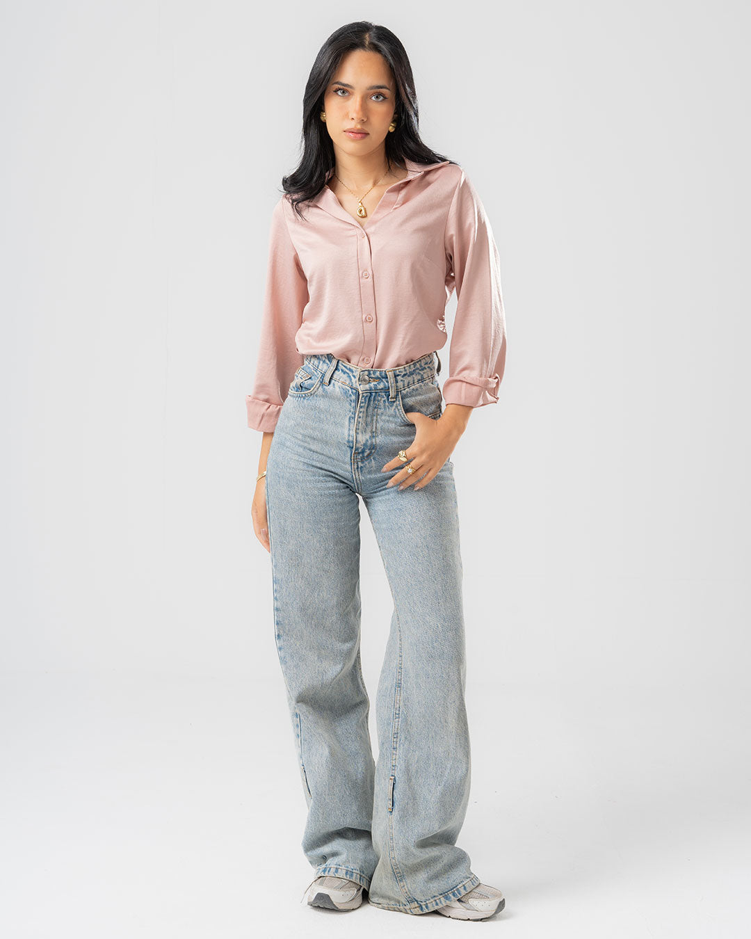 Women's Plain Long Sleeve Blouse