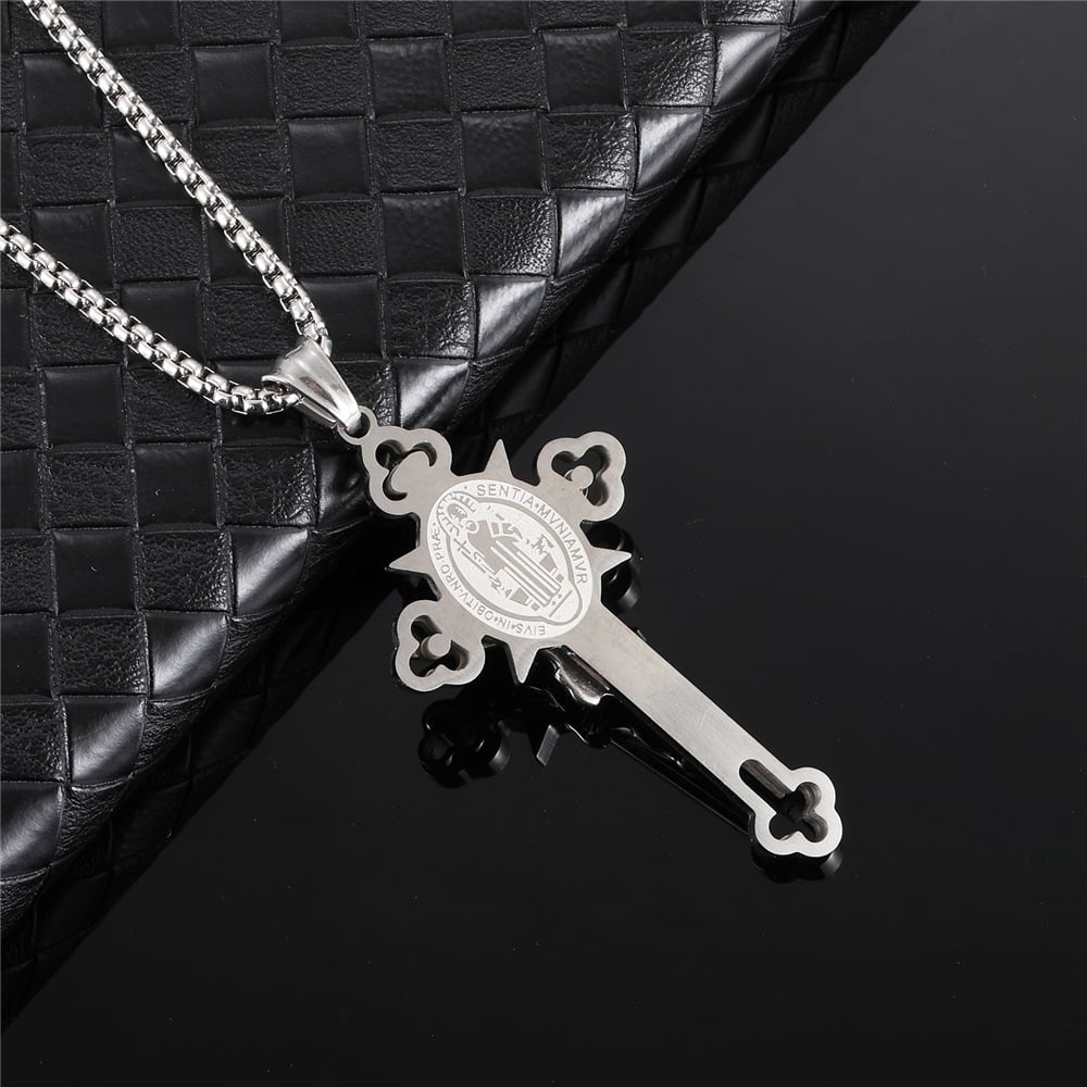 🙏 49% OFF🙏ST.Benedict Protection Cross Power Pendant Necklace