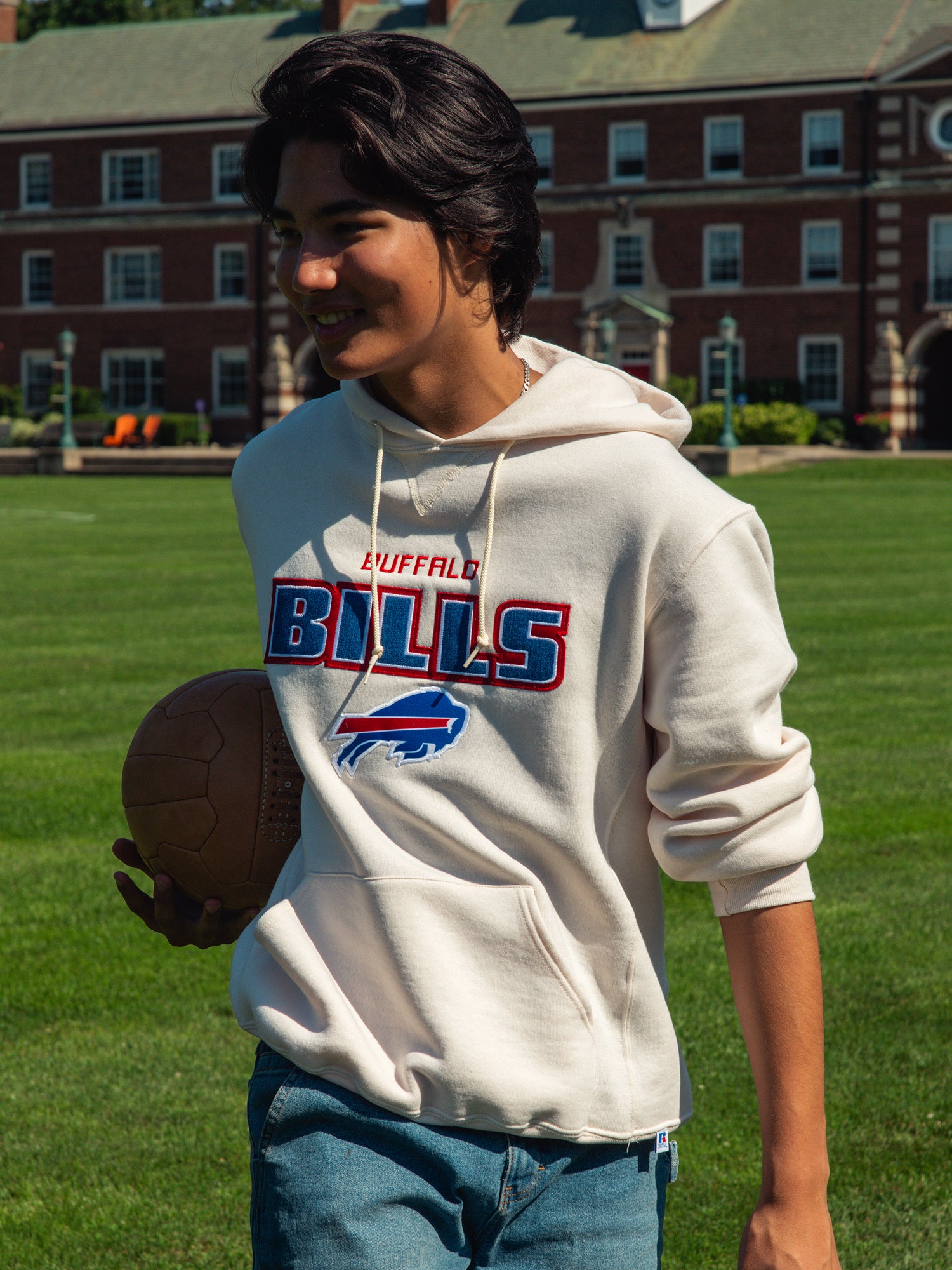 RUSSELL NFL BUFFALO BILLS LOGO PULLOVER HOODIE