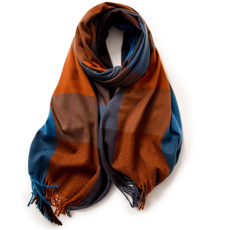 Women's Minimalist Color Block Polyester Printing Scarf