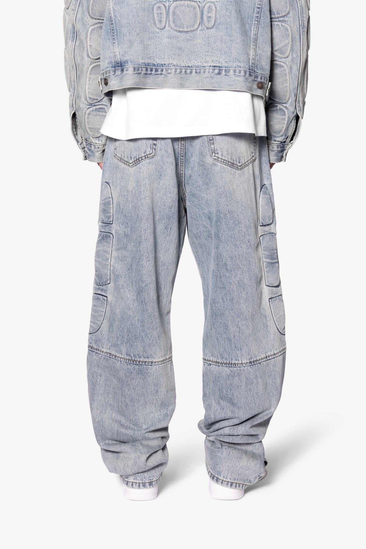 Ultra Baggy Moto Denim - Blue