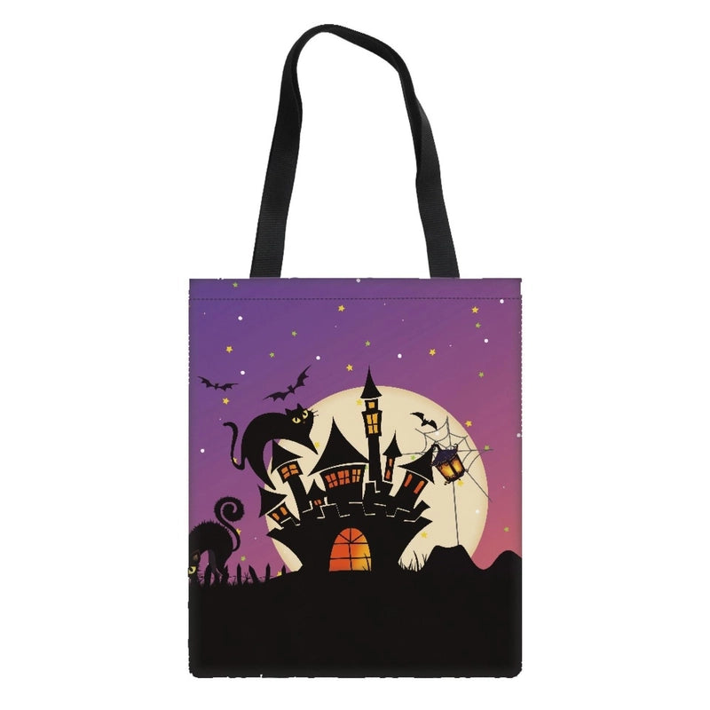 Halloween Women's Medium Polyester Pumpkin Letter Streetwear Square Open Customized Handbag