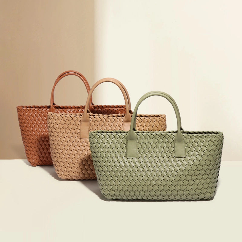 Women's Woven Bag Summer New Light Luxury Large Capacity Vegetable Basket Bag Fashion Casual Versatile High Quality Handbag For Women