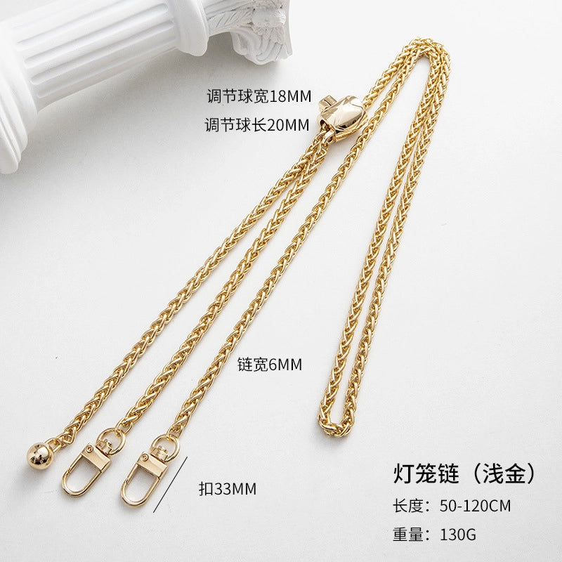 Alloy Solid Color Bag Chain Bag Straps