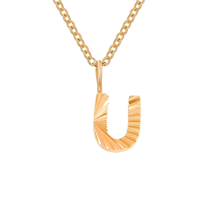 Minimalist Letter Stainless Steel Pendant Necklace In Bulk