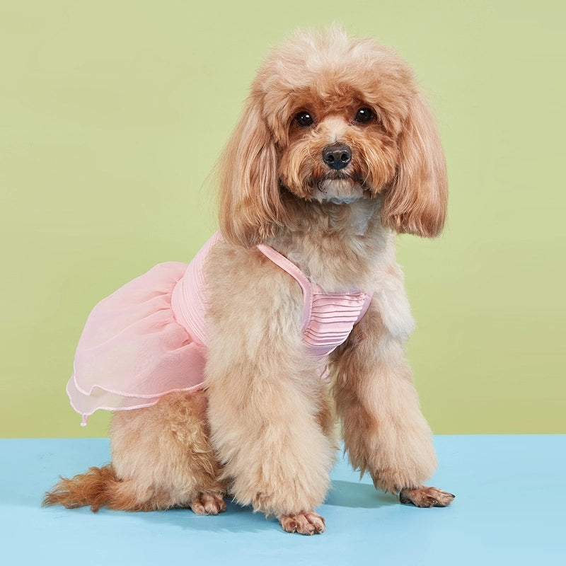 Cute Sweet Polyester Solid Color Pet Clothing