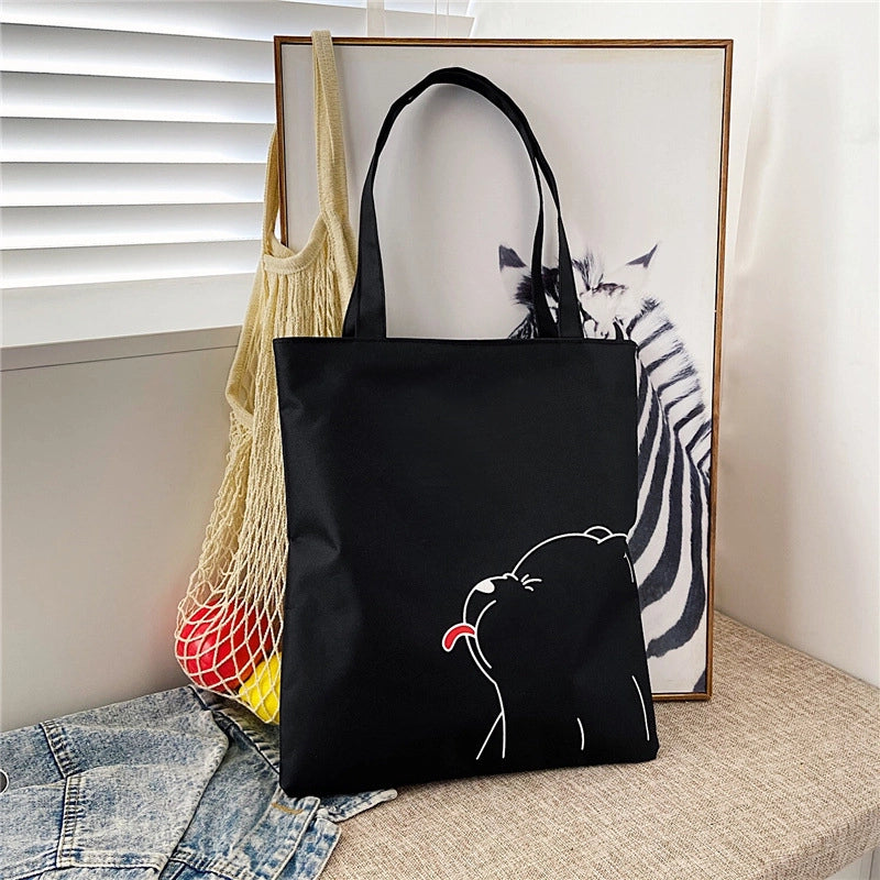 Women's Medium Nylon Animal Streetwear Square Zipper Shoulder Bag