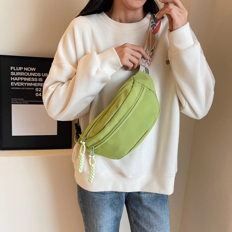 Women's Elegant Vacation Streetwear Solid Color Nylon Waist Bags