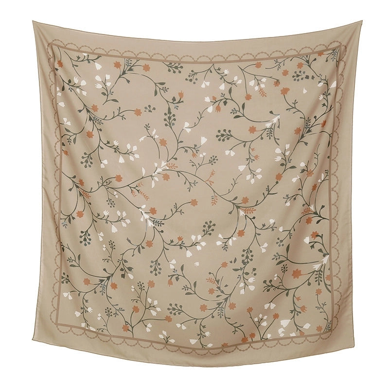 Women's Sweet Flower Polyester Kerchief