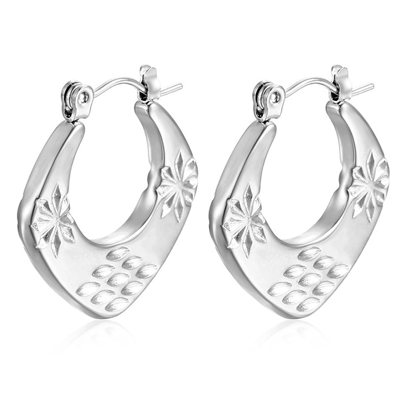 1 Pair Minimalist Classic Style Solid Color Plating 201 Stainless Steel 18K Gold Plated Earrings