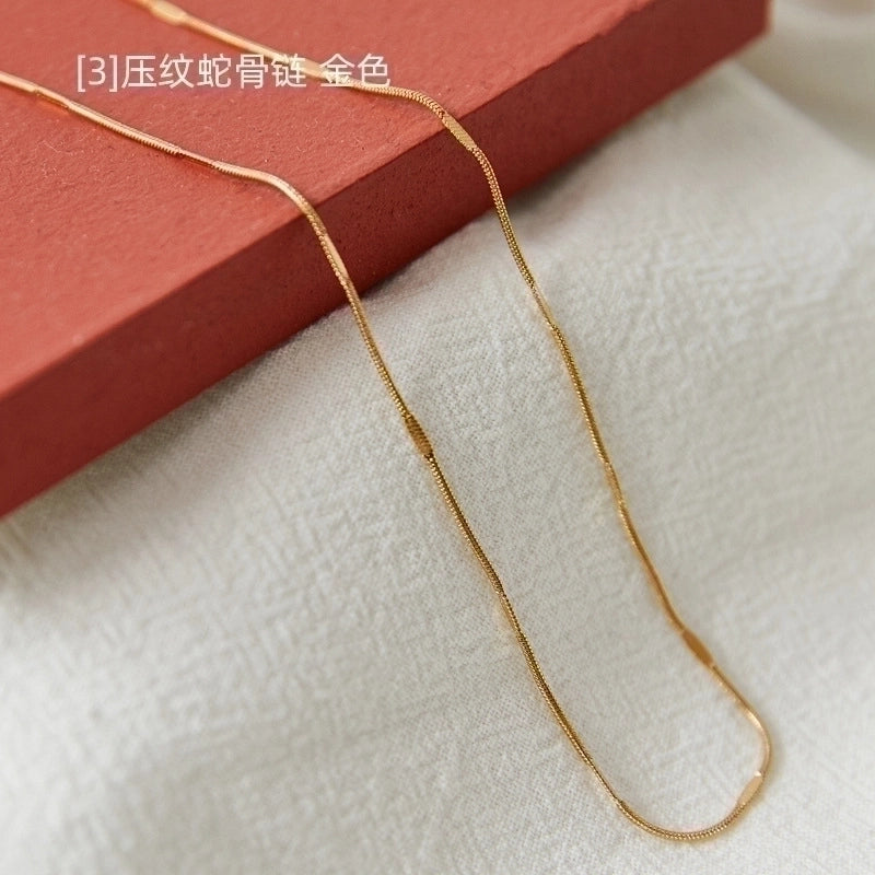 Fashion Geometric 304 Stainless Steel 18K Gold Plated Chain Stainless Steel Necklaces
