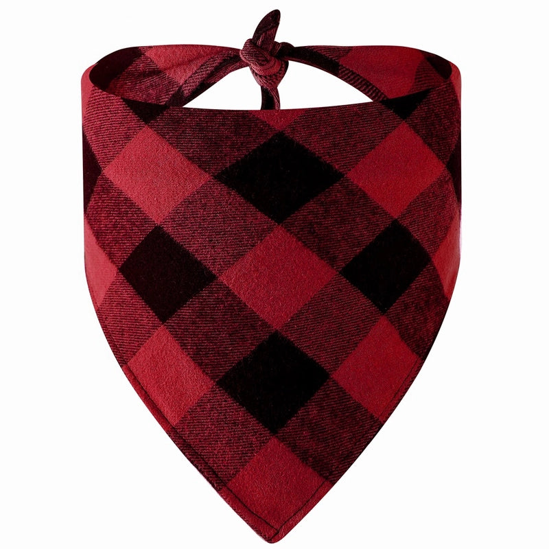 British Style Cotton Christmas Lattice Pet Scarf
