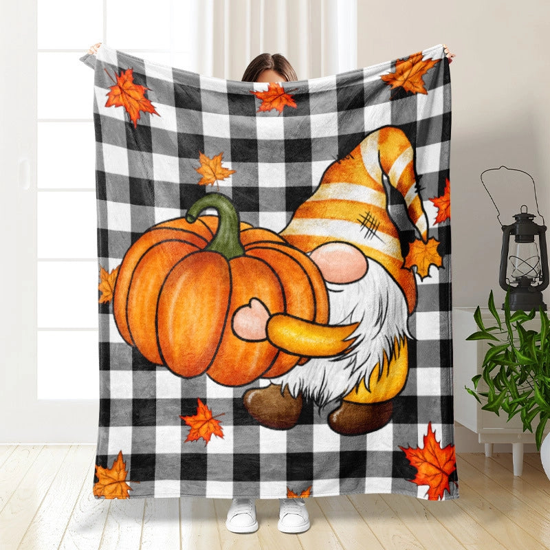 Halloween Cute Pumpkin Bat Ghost Polyester Blanket Couch & Sofa Decor