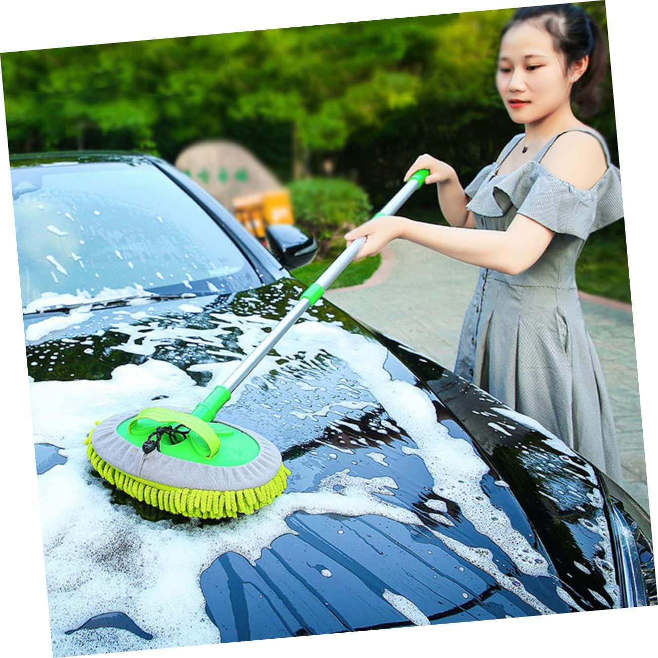 Microfiber Car Brush Car Cleaning Mop Car Duster Mop Auto Wash Brush Auto Duster