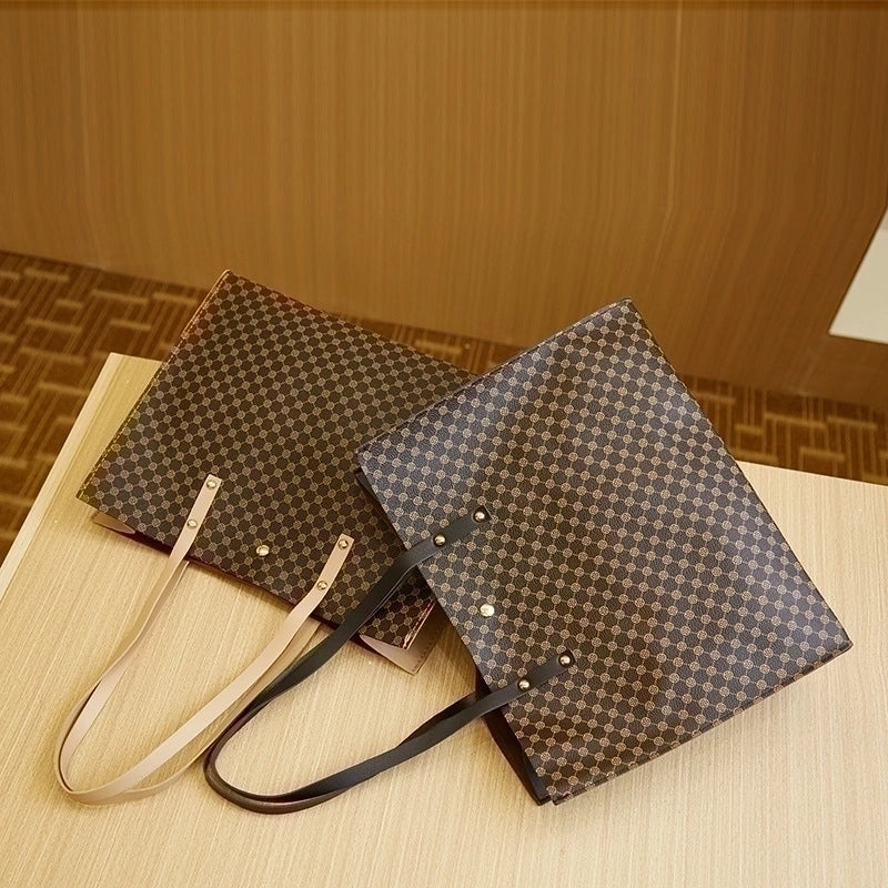 Women's Large Pu Leather Fashion Tote Bag