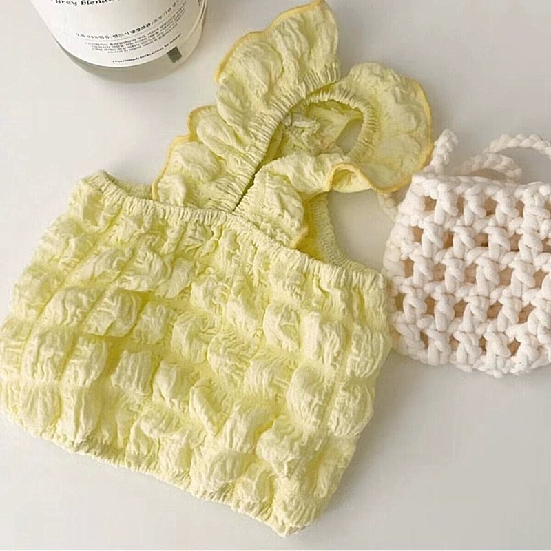 Sweet Puffy Solid Color Dog Cat Vest